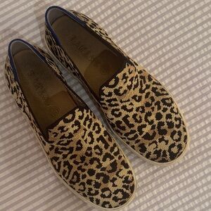 Rothy’s Animal Print Flats in Black and Tan